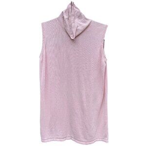 Terry Lewis Womens Vintage 90s Pink Sleeveless Cowl Neck Top S Silk Cotton Blend